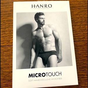 Hanro Microtouch Men’s Briefs. Black. Super soft.